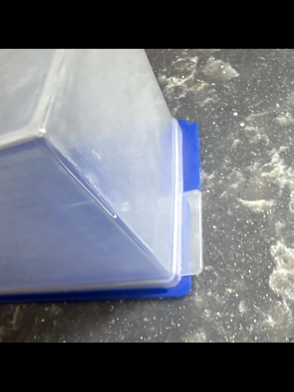 Vintage Velveeta keeper- Blue and Clear